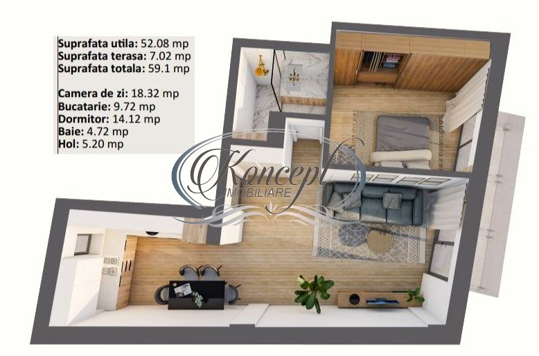 Apartament nou in zona Centrala