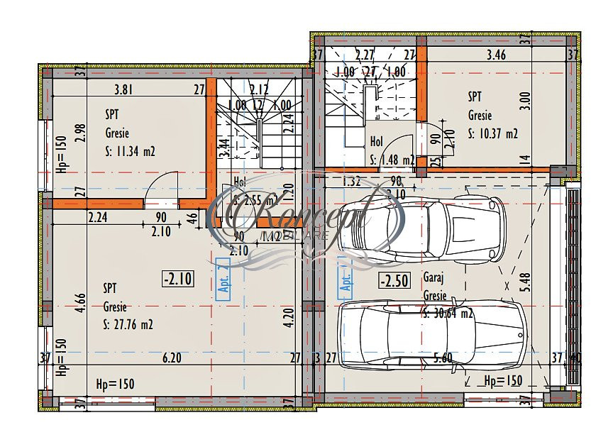 Duplex cu garaj in cartierul Damnul Rotund