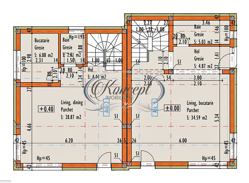 Duplex cu garaj in cartierul Damnul Rotund