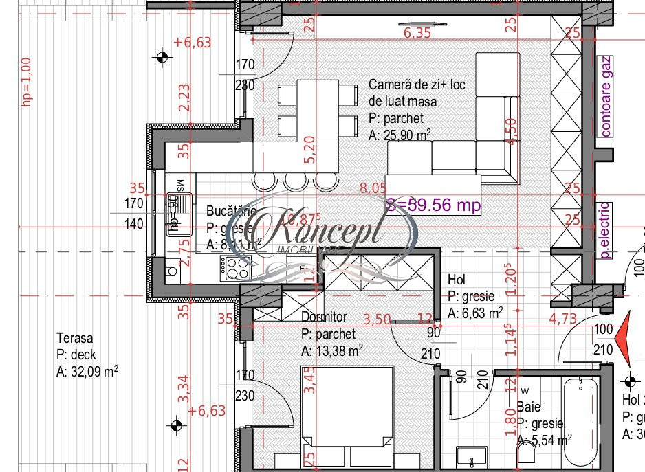 Apartament cu terasa spectaculoasa si parcare inclusa pe Soporului 1