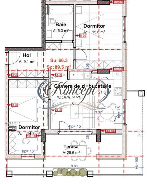 Apartament ultrafinisat cu terasa, zona Vivo