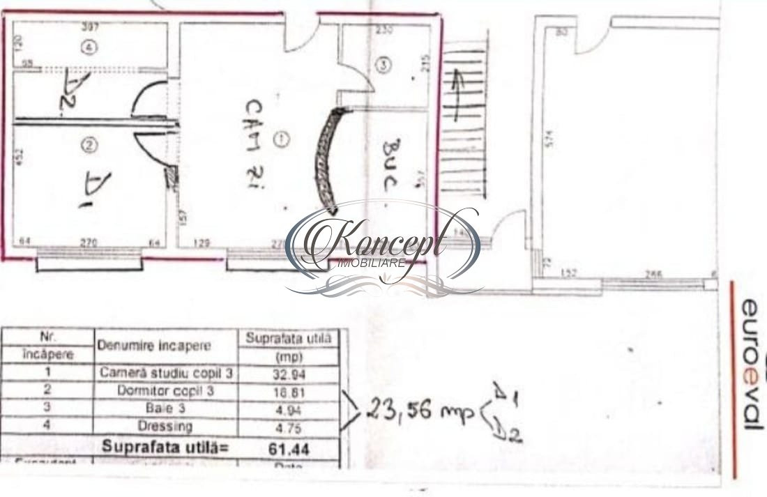 Apartement la etaj intermediar in Someseni 